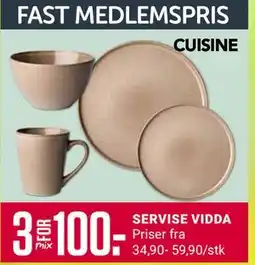 Europris SERVISE VIDDA tilbud