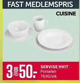 Europris SERVISE HVIT tilbud