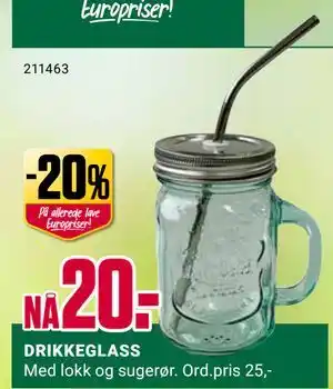 Europris DRIKKEGLASS tilbud