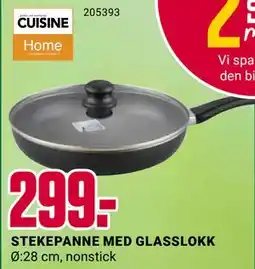 Europris STEKEPANNE MED GLASSLOKK tilbud