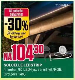 Europris SOLCELLE LEDSTRIP tilbud