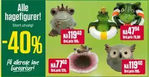 Europris Alle hagefigurer! tilbud