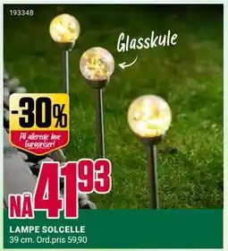 Europris LAMPE SOLCELLE tilbud