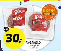 Bunnpris GILDE BACON- OG STORFEBURGER tilbud