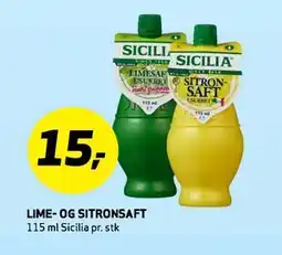 Bunnpris LIME- OG SITRONSAFT tilbud