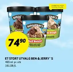 Bunnpris ET STORT UT VALG BEN & JERRY' S tilbud