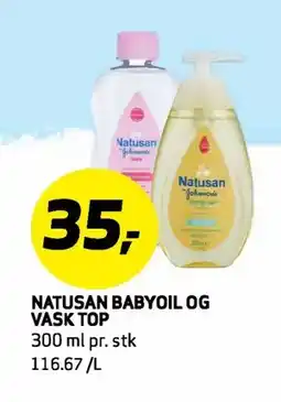 Bunnpris NATUSAN BABYOIL OG VASK TOP tilbud