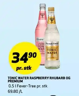 Bunnpris TONIC WATER RASPBERRY RHUBARB OG PREMIUM tilbud