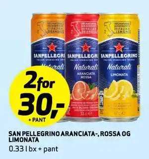 Bunnpris SAN PELLEGRINO ARANCIATA-, ROSSA OG LIMONATA tilbud