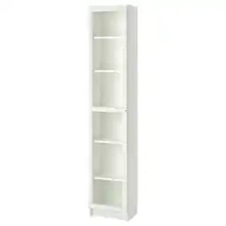 IKEA Billy / oxberg Bokhylle med vitrinedør, hvit/glass, 40x30x202 cm tilbud
