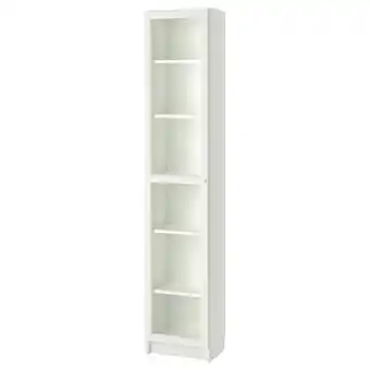 IKEA Billy / oxberg Bokhylle med vitrinedør, hvit/glass, 40x30x202 cm tilbud