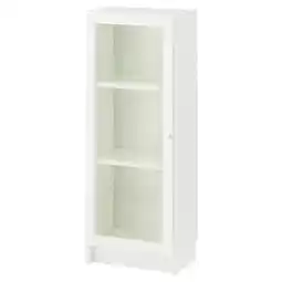 IKEA Billy / oxberg Bokhylle med vitrinedør, hvit, 40x30x106 cm tilbud