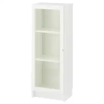IKEA Billy / oxberg Bokhylle med vitrinedør, hvit, 40x30x106 cm tilbud