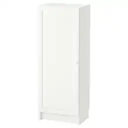 IKEA Billy / oxberg Bokhylle med dør, hvit, 40x30x106 cm tilbud
