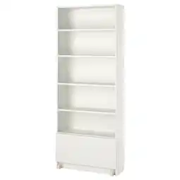 IKEA Billy Bokhylle med skuff, hvit, 80x30x202 cm tilbud