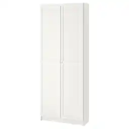 IKEA Billy / oxberg Bokhylle med dører, hvit, 80x41x202 cm tilbud