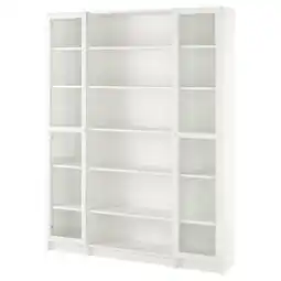 IKEA Billy / oxberg Bokhyllekombo glassdører, hvit, 160x202 cm tilbud