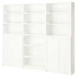 IKEA Billy / oxberg Bokhyllekomo med dører, hvit, 240x30x202 cm tilbud