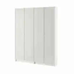 IKEA Billy / hÖgbo Bokhyllekombo glassdører, hvit, 160x202 cm tilbud