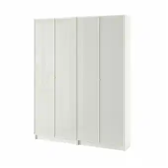 IKEA Billy / hÖgbo Bokhyllekombo glassdører, hvit, 160x202 cm tilbud