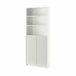 IKEA Billy / hÖgbo Bokhylle med glassdører, hvit, 80x30x202 cm tilbud