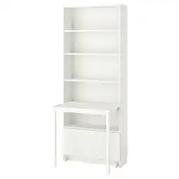 IKEA Billy Bokhylle med skrivebord og skuff, hvit, 80x202 cm tilbud