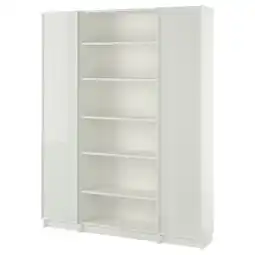 IKEA Billy / hÖgbo Bokhyllekombo glassdører, hvit, 160x202 cm tilbud