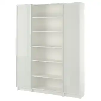 IKEA Billy / hÖgbo Bokhyllekombo glassdører, hvit, 160x202 cm tilbud