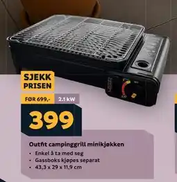 Megaflis Outfit campinggrill minikjøkken tilbud