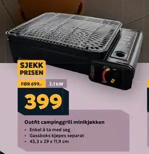 Megaflis Outfit campinggrill minikjøkken tilbud