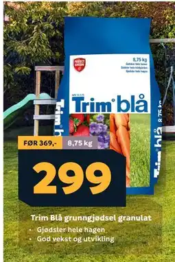 Megaflis Trim Blå grunngjødsel granulat tilbud