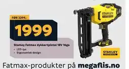 Megaflis Stanley Fatmax dykkertpistol 18V 16ga tilbud