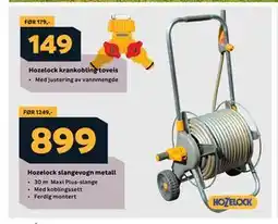 Megaflis Hozelock slangevogn metall tilbud
