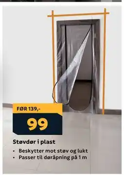 Megaflis Støvdør i plast tilbud