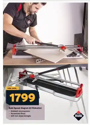Megaflis Rubi Speed-Magnet 62 fliskutter tilbud
