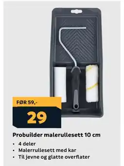 Megaflis Probuilder malerullesett 10 cm tilbud