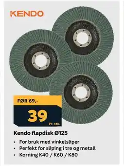Megaflis Kendo flapdisk Ø125 tilbud