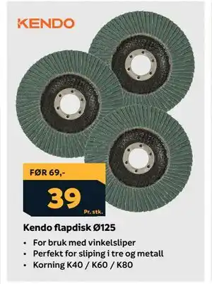 Megaflis Kendo flapdisk Ø125 tilbud