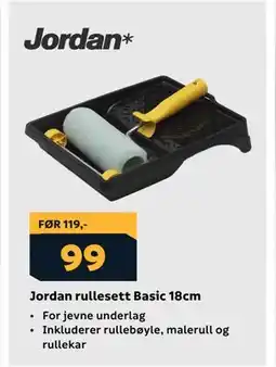 Megaflis Jordan rullesett Basic 18cm tilbud