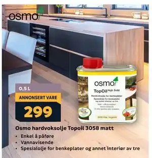 Megaflis Osmo hardvoksolje Topoil 3058 matt tilbud