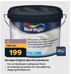 Megaflis Nordsjø Original dør/list halvblank tilbud