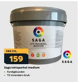 Megaflis Saga lettsparkel medium tilbud