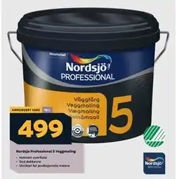 Megaflis Nordsjø Professional 5 Veggmaling tilbud