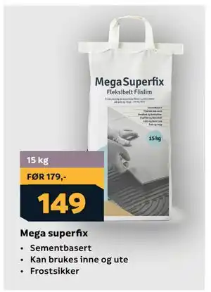 Megaflis Mega superfix tilbud