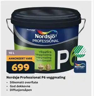 Megaflis Nordsjø Professional P6 veggmaling tilbud
