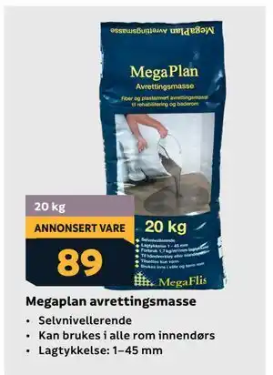 Megaflis Megaplan avrettingsmasse tilbud