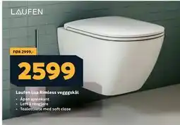 Megaflis Laufen Lua Rimless vegggskål tilbud