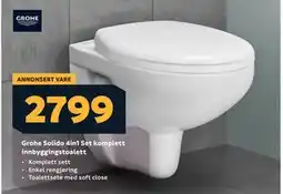 Megaflis Grohe Solido 4in1 Set komplett innbyggingstoalett tilbud