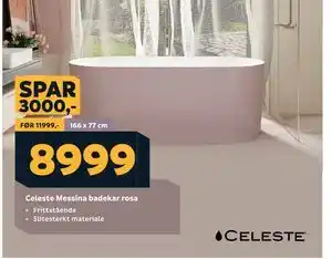 Megaflis Celeste Messina badekar rosa tilbud