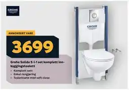 Megaflis Grohe Solido 5-i-1 set komplett innbyggingstoalett tilbud